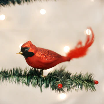 Old World Red Cardinal Ornament