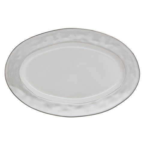 Skyros Azores Small Oval Platter, Greige Shimmer