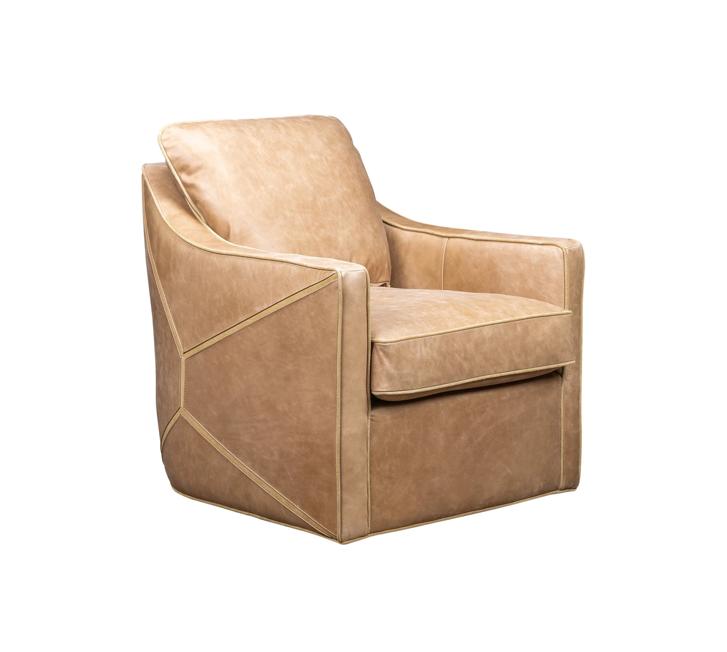 Puzzle Leather Swivel Chair
