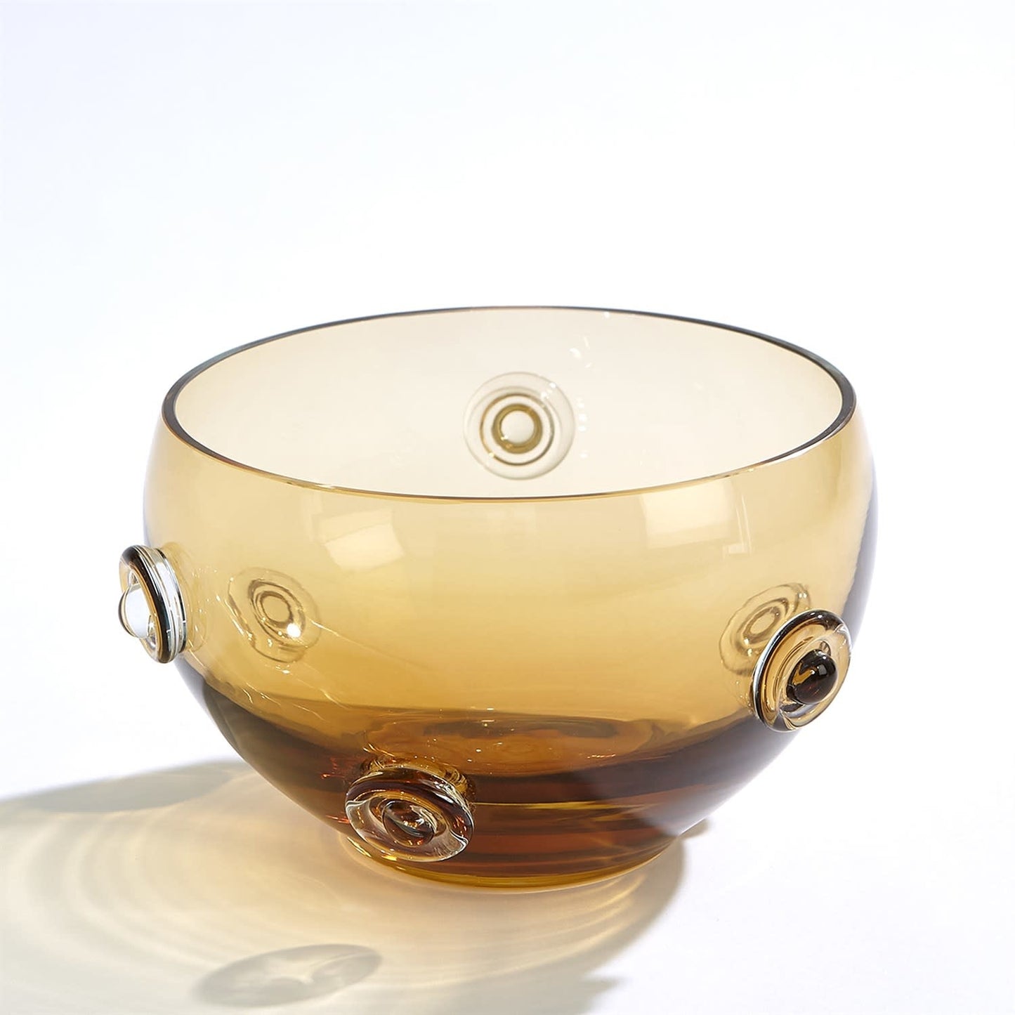 Global Views Button Glass Bowl Tobacco