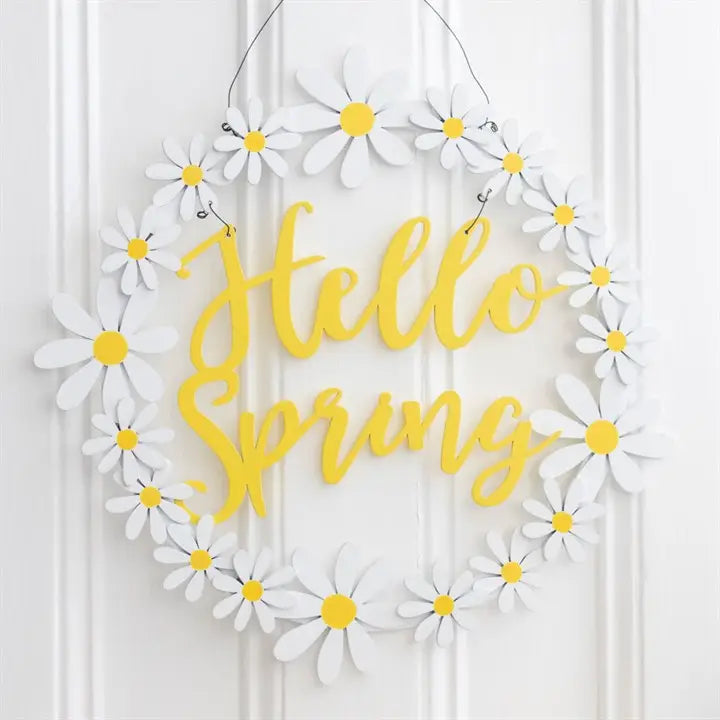 Hello Spring Daisy Wreath