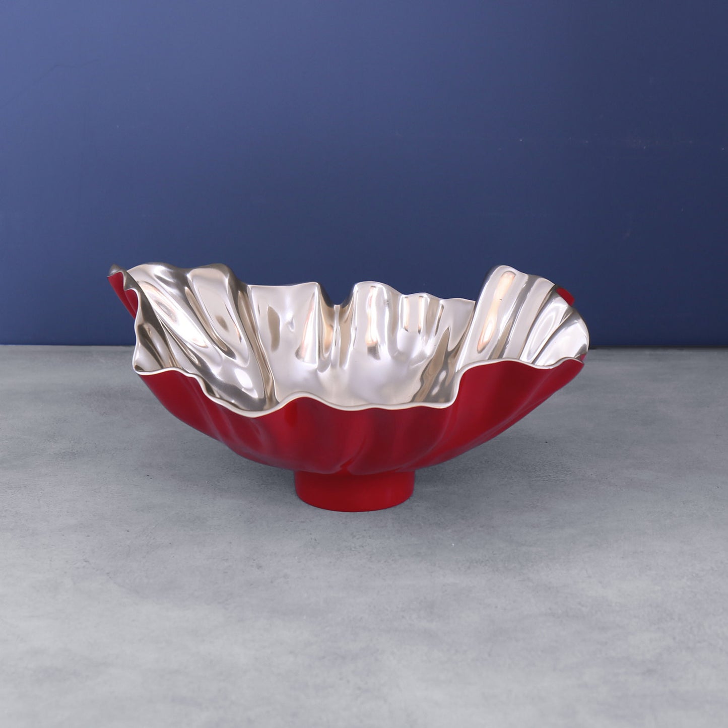 Thanni Bloom Medium Bowl, Red and Gold