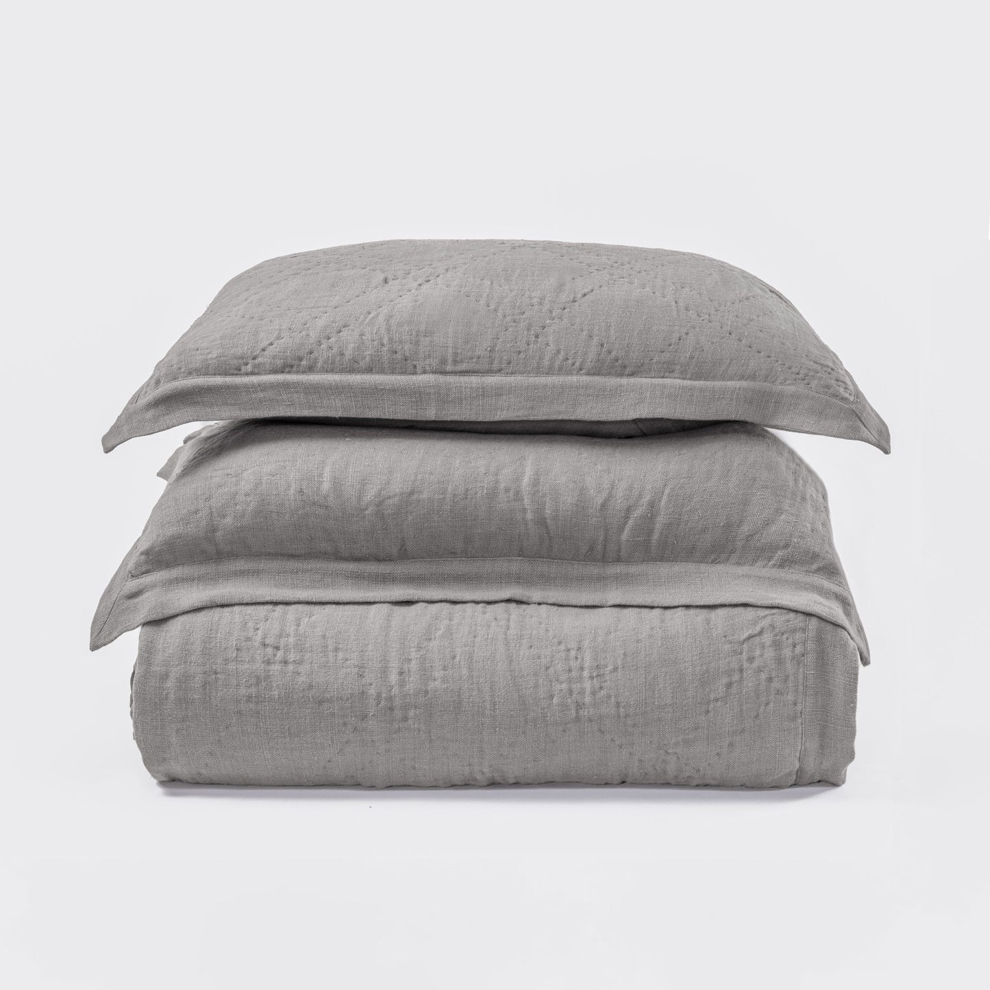 Kyler Linen Quilt, Grey, Queen