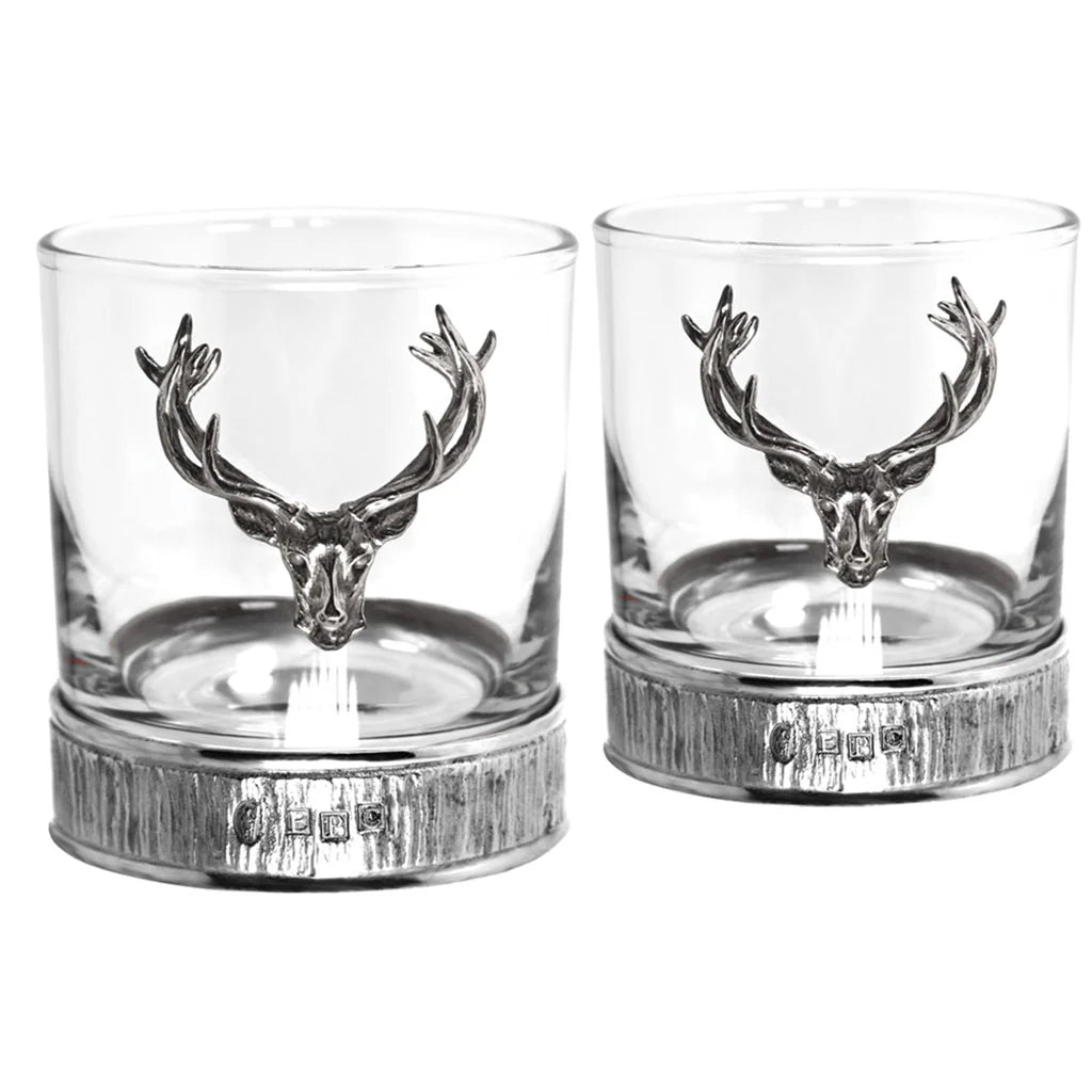 Pewter Majestic Stag Tumbler Double