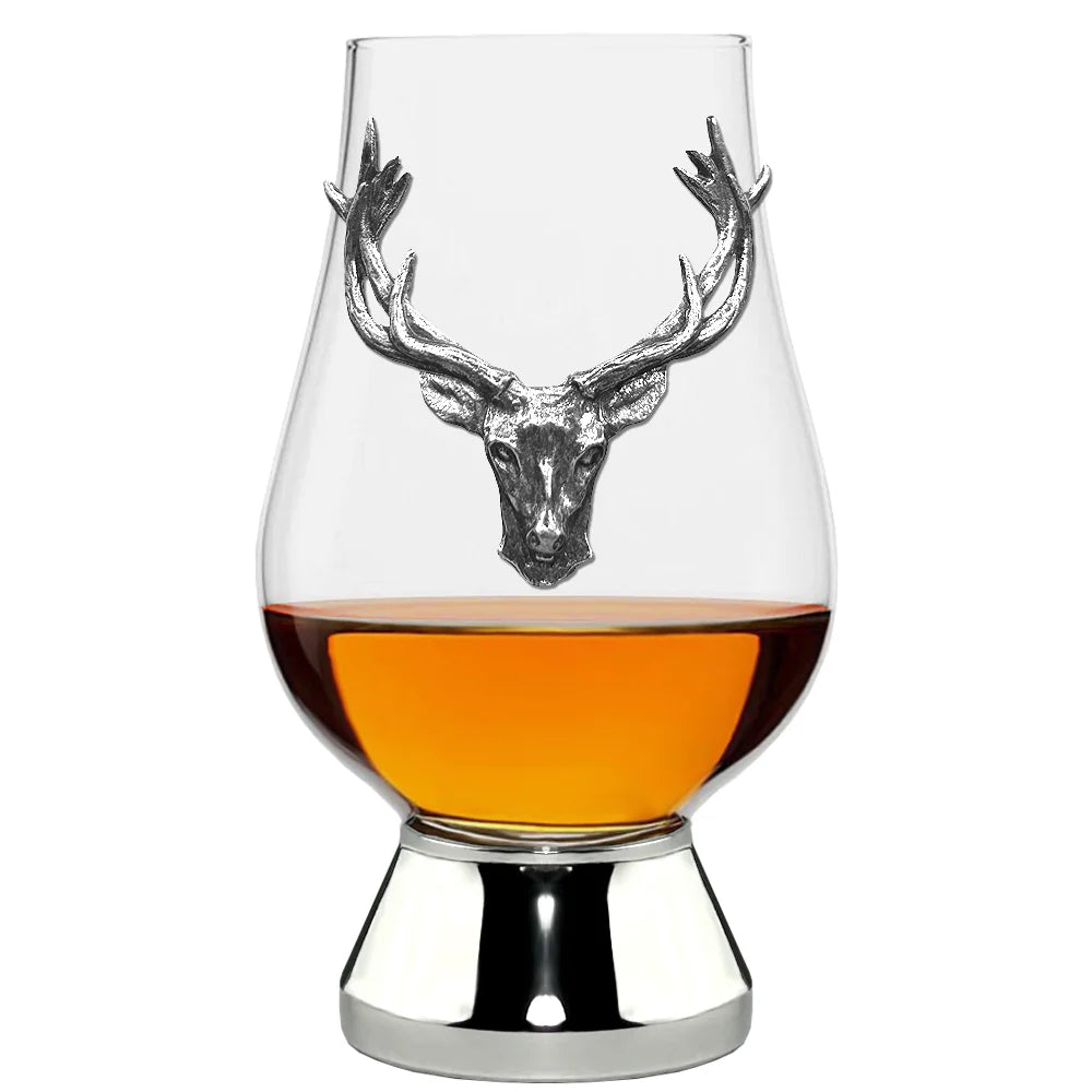 Pewter Glencairn Glass Stag Head