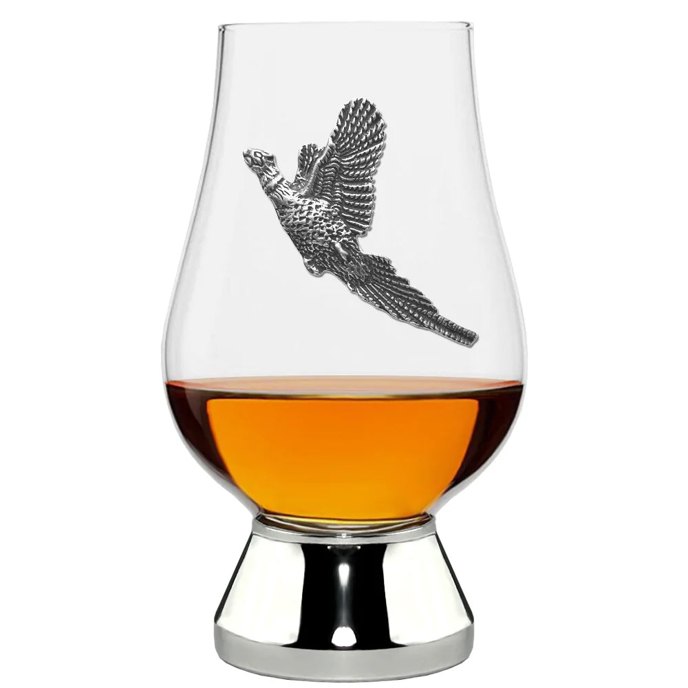 Pewter Pheasant Glencairn Glass