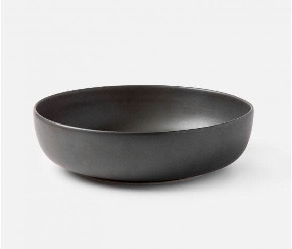Blue Pheasant Marcus Round Serving Bowl, Black Glaze