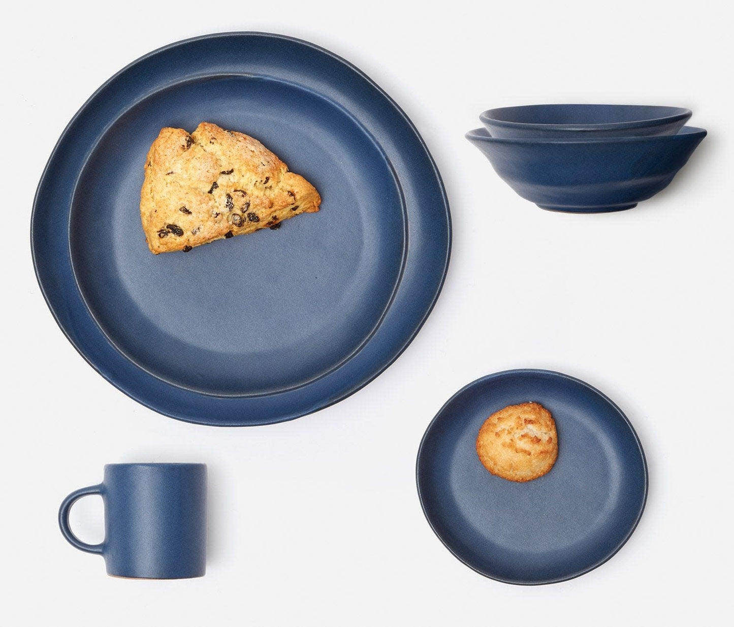Blue Pheasant Marcus Bread Plates, Matte Navy