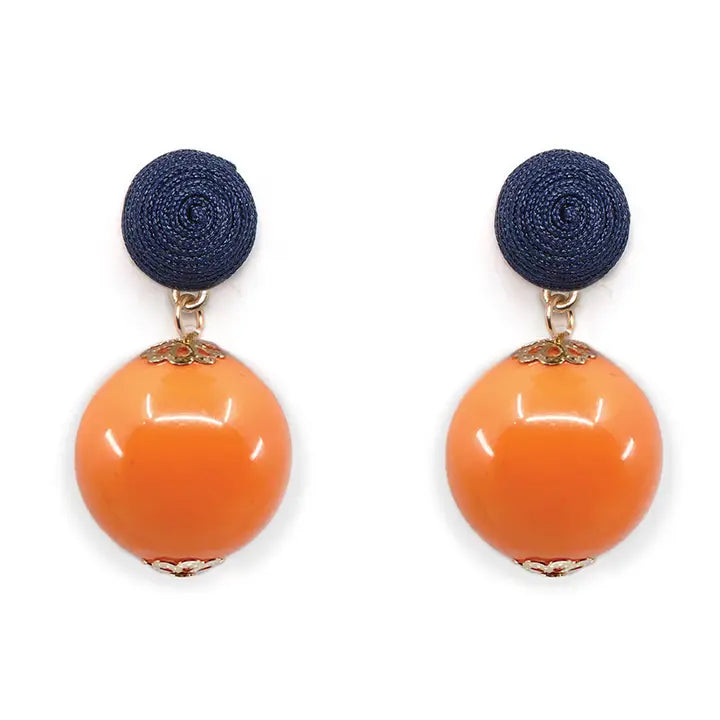 Thread Orange Candy Earrings