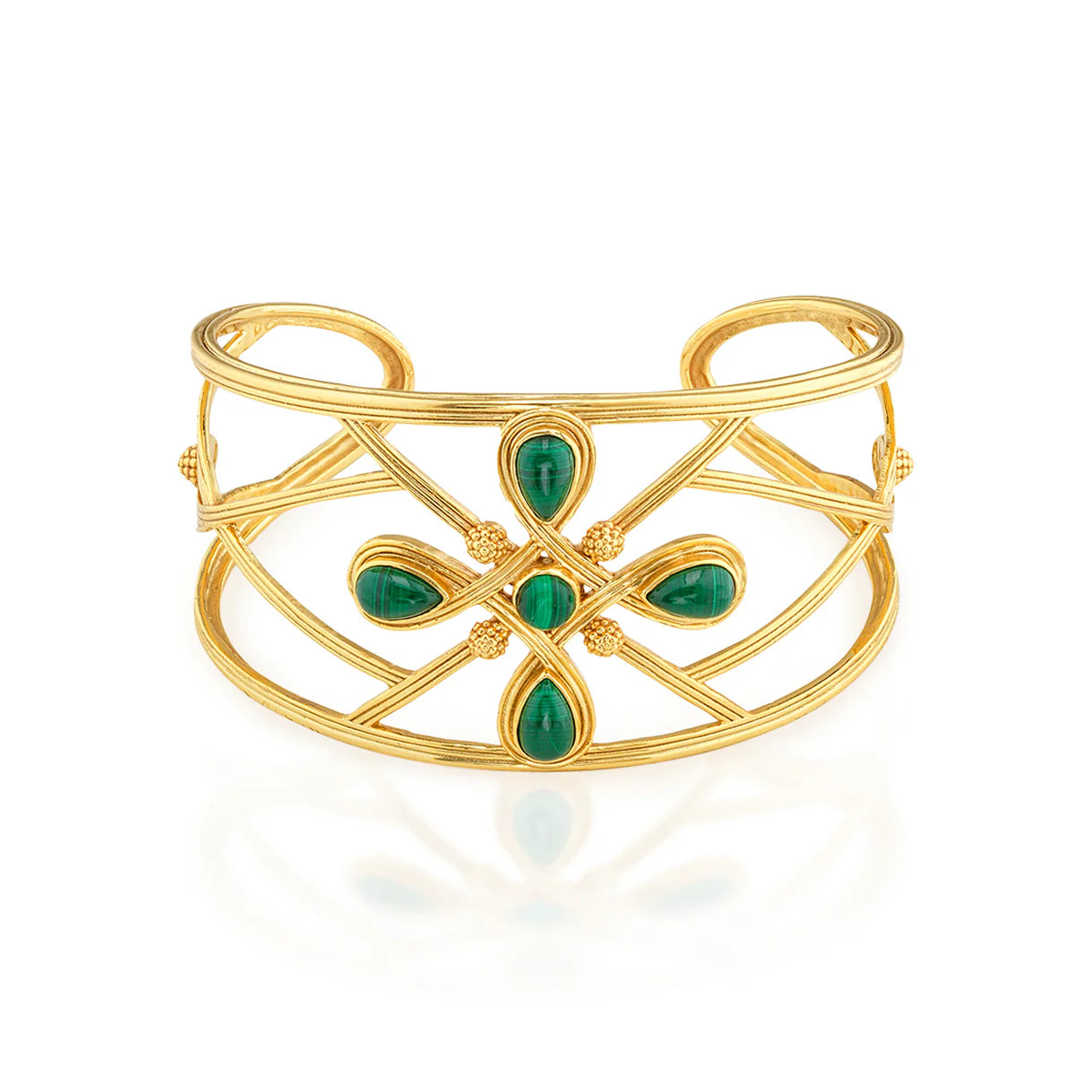 Monique Gem Cuff Malachite