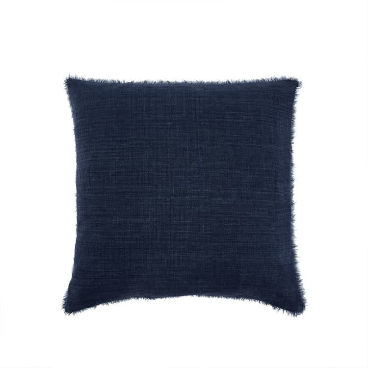 Indaba Lina Linen Pillow Cobalt 24x24