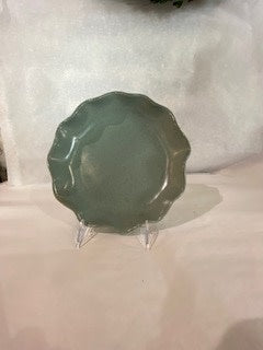 Mudtown Pottery 8.5 Fluted Pie Plate Sea Salt