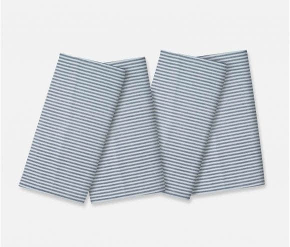 Blue Pheasant Brooks Napkins Classic Navy Stripe 21x21 set of 4