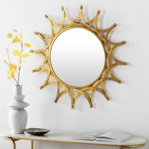 Surya Brass Sunburst Mirror