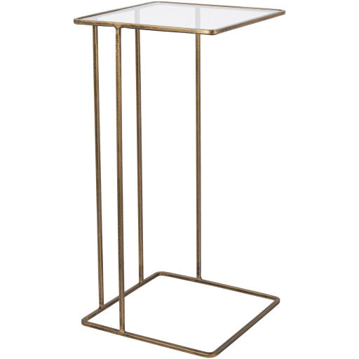 Surya Spot Table, Brass and Glass