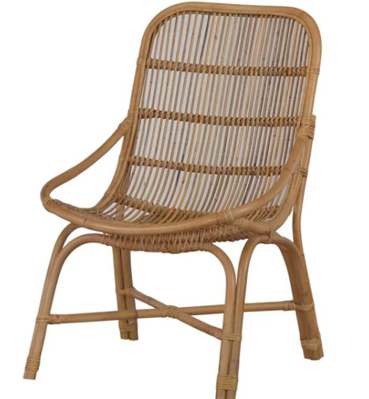 Bramble Winston Side Chair, Rattan/Natural/Doff