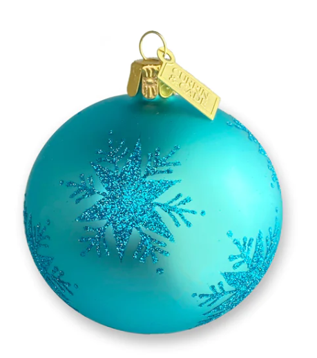 Currin & Cade Snowflakes Aqua Aqua 8cm Ornament