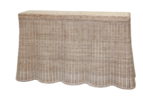 Scallop Entry Table Antique White