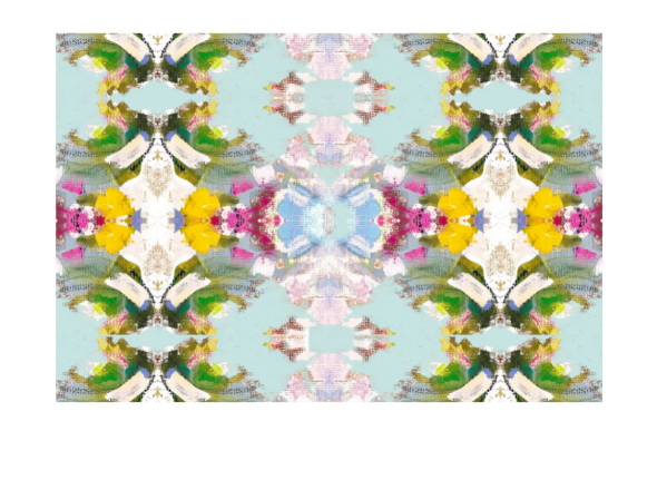 Laura Park Poppy Blue Floor Mat 2x3