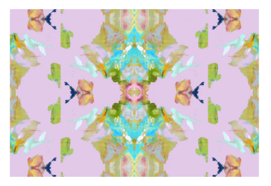 Laura Park Stained Glass Lavender Floor Mat 2x3