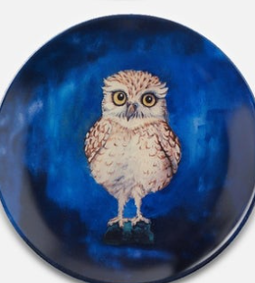 Blue Pheasant Errol Owl Salad/Dessert Plate