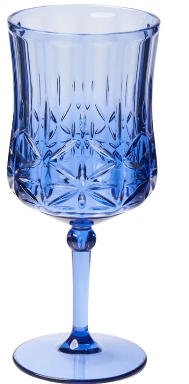 Sophistiplate Wine Traditional Stemmed Blue 16oz