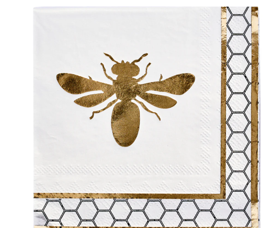 Sophistiplate Cocktail Napkin Honeybee 3ply/20ct