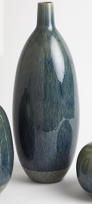 Global Views Tidal Vase Tall Blue