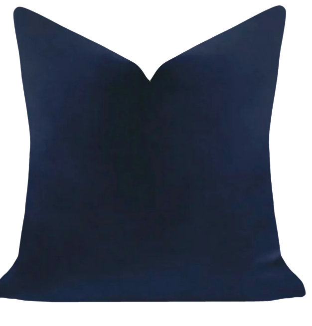 Laura Park Cobalt Blue Solid Velvet Pillow 22x22