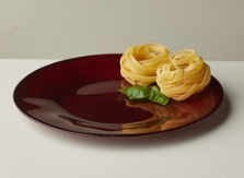 Tableau Shimmer Glass Ruby Dinner Plate