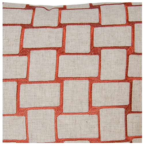 Square Feathers Studio Tulum Brick 20x20 Pillow