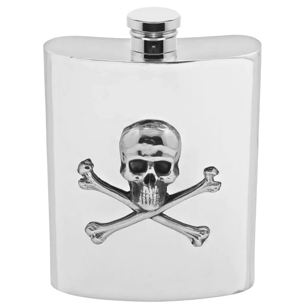 Skull and Crossbones Stainless Steel Hip Flask