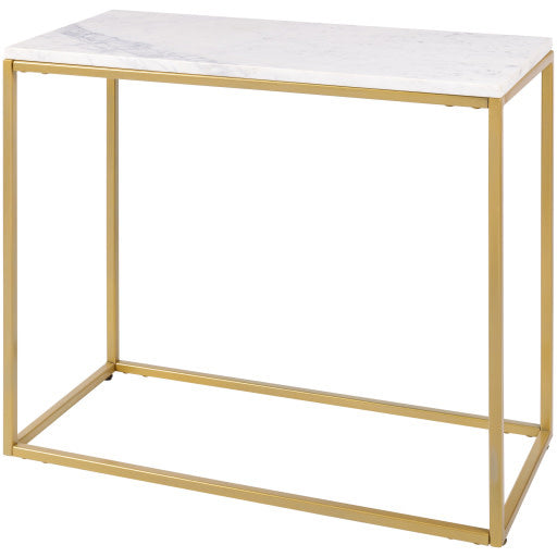 Surya Aryaa Side Table, Brass and Marble