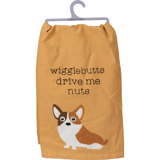 Primitives by Kathy " Wiggle Butts" tea towel
