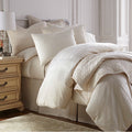 Amity Home Lia Rayon Velvet Duvet Cover, Ivory, Queen
