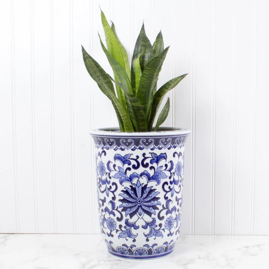 Blue Chinoiserie Planter, Large