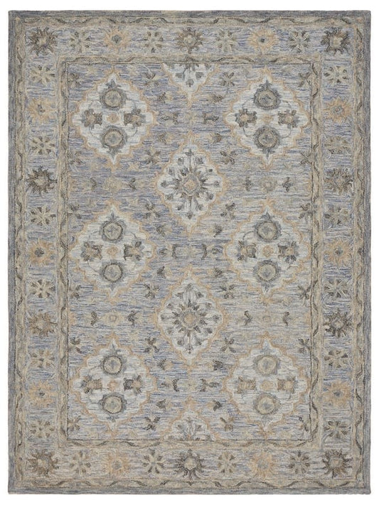 LR Home Modern Traditions Ice Blue Rug 5x7'9"