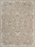 LR Victorian Silver Wool Rug, 5x7