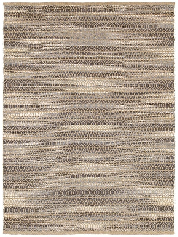LR Home Natural Fiber Rug, Dark Gray, 5x7