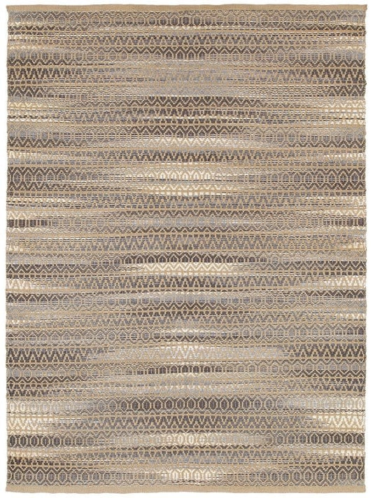 LR Home Natural Fiber Rug, Dark Gray, 5x7