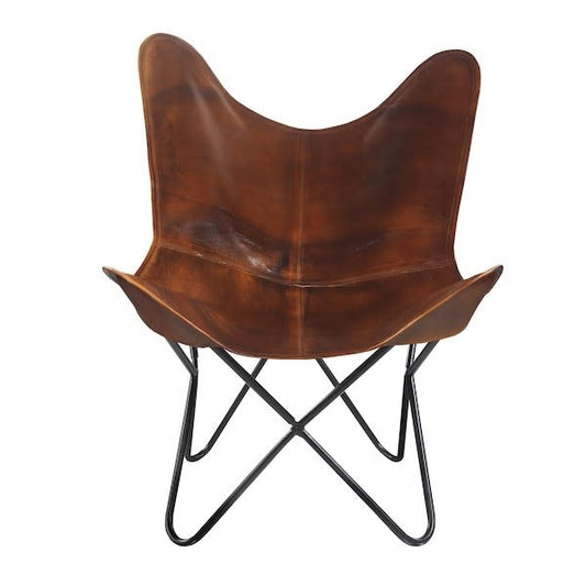LR Home Butterfly Leather Chair