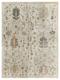 LR Home Vintage Wool Rug, Silver, 5x7