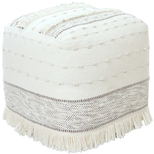 LR Home Pouf Woven Beige