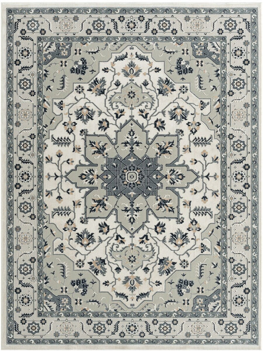 Imagine Ivory Polyester Rug, 5'3"x7'6"