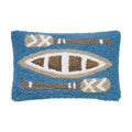 Lake Canoe and Oar Hook Pillow