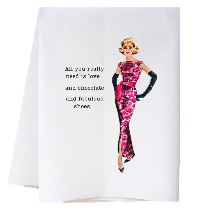 Love and Fabulous Shoes Tea Towel