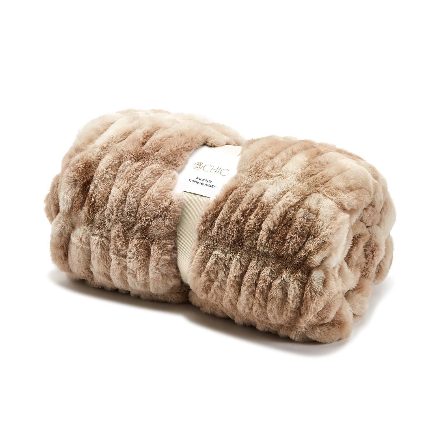 Marbled Faux Fur Throw