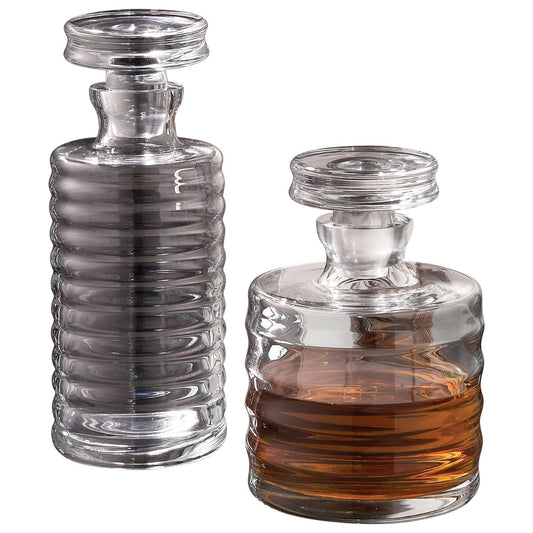 Global Views Ribbed Decanter Small