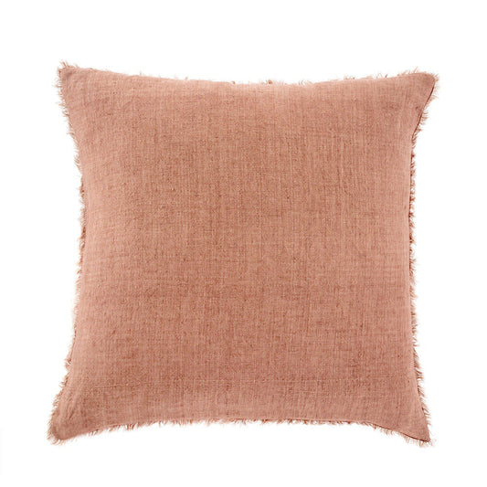 Indaba Lina Linen Throw Pillow, Redwood, 24x24