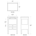 Bramble Eton 2 Drawer Side Table Yellow